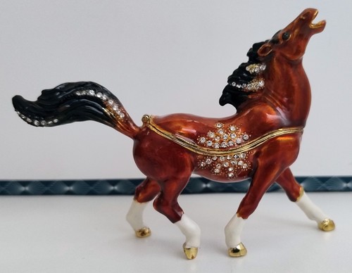 Horse metal trinket box - horse,
