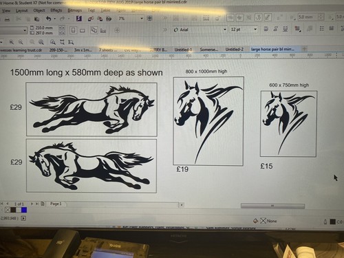 Horse box decals bespoke - box,
