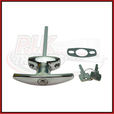 Chrome T Handle Door Lock & 2