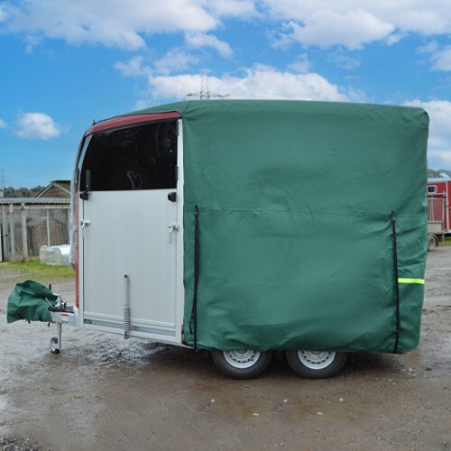 Horse box cover tow hitch - +,